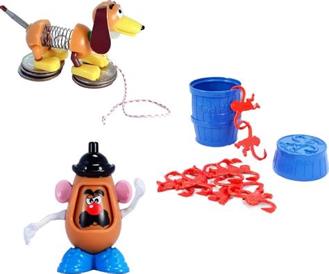 Mr. Potato Head és Slinky játékok