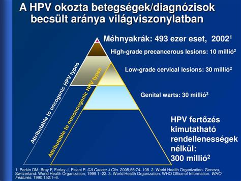 A HPV okozta betegségek listája
