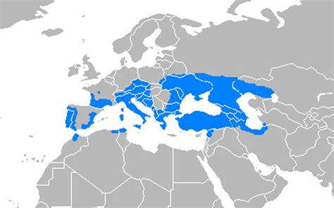 A mocsári teknős európai elterjedése