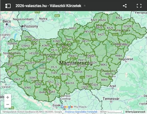Térkép a védőnői körzetek és egészségügyi központok elhelyezkedéséről