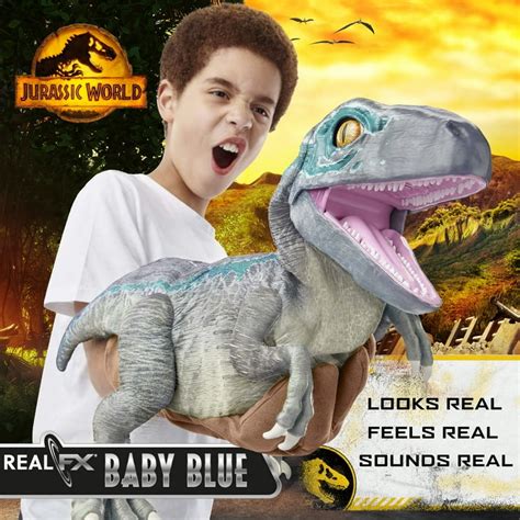 RealFX Baby Blue Velociraptor interaktív játék