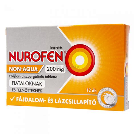 Nurofen tabletta vízzel történő bevétele