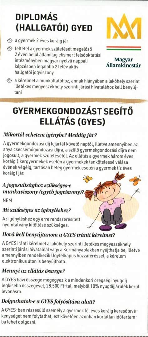 Szabadságok és családtámogatási ellátások táblázat