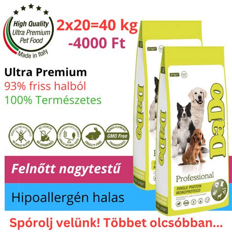 Hipoallergén kutyatáp összetevői