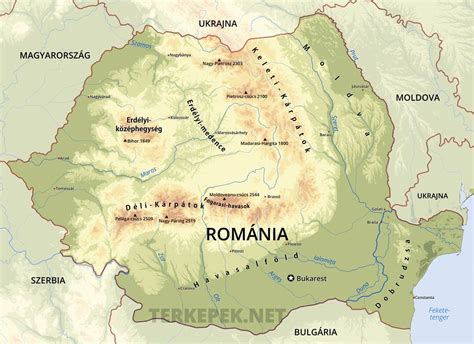 Románia térképe a medvepopuláció eloszlásával