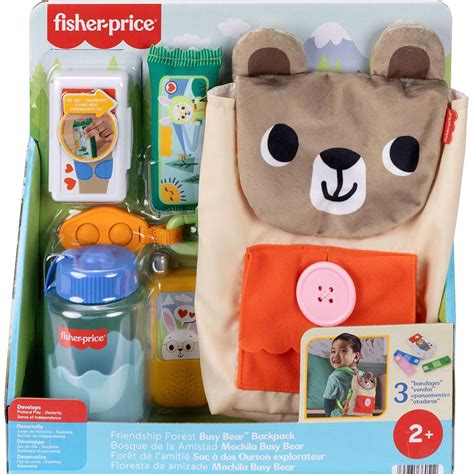 Fisher-Price állatfigurák a hátizsák elején