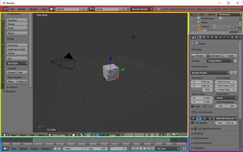 Blender felület