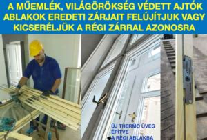 Régi és új típusú ablakok metszete, embrió tömítésekkel