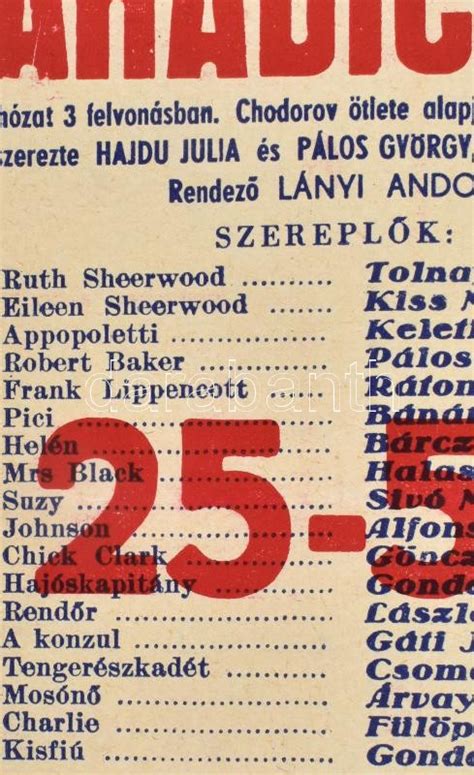 A Frontátvonulás előadásának plakátja