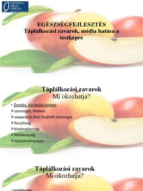 táplálkozási zavarok spektruma és csoportosítása