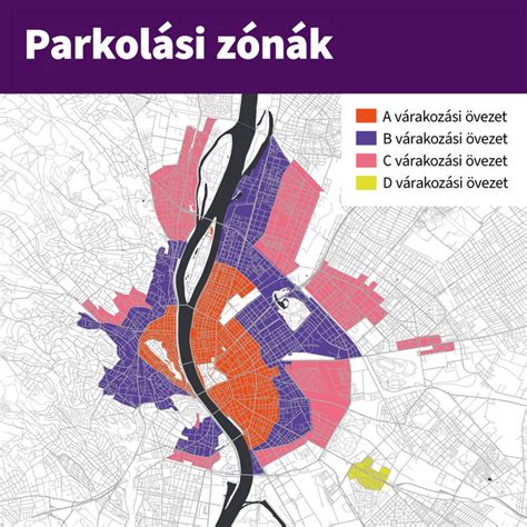 Parkolási zónák térképe Budapest XIII. kerület