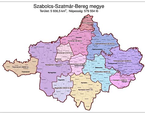 Szabolcs-Szatmár-Bereg megye térkép