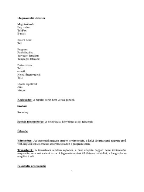 Járműtörténeti jelentés minta
