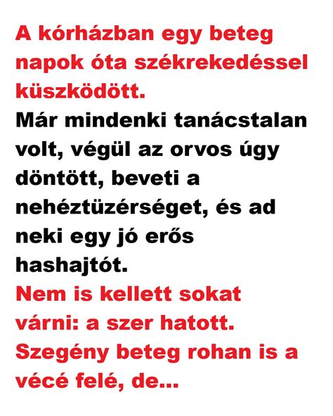 vicces jelenet a kórházban