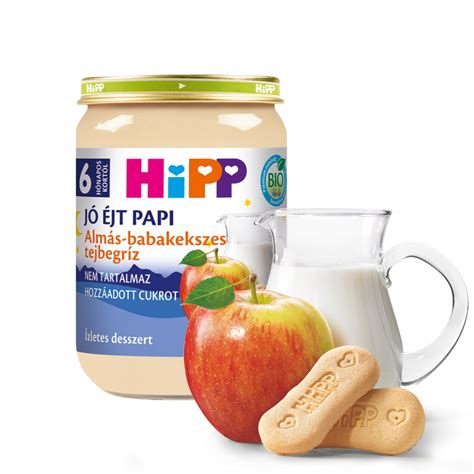 HiPP Jó éjt papi termékek és összetevőik