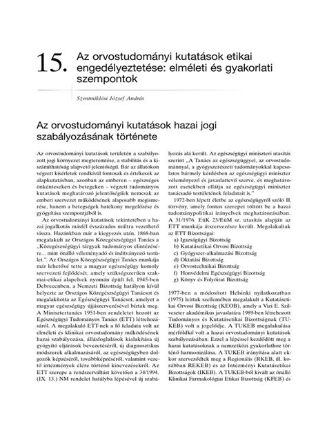 Az orvosi kutatások etikai irányelvei