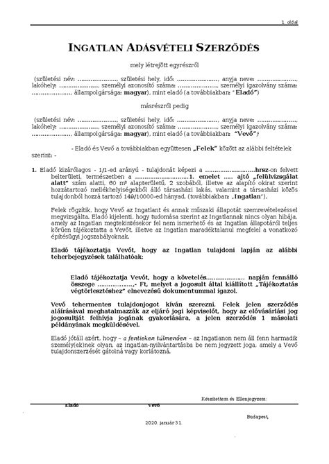 Ingatlan adásvételi szerződés és kulcsok