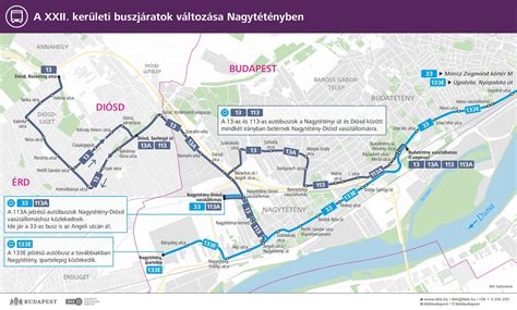 A 133E autóbusz útvonala Budapesten