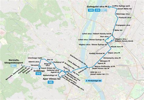 Az 5-ös busz jellegzetes megállói