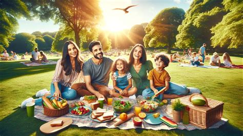 Családi piknik a természetben
