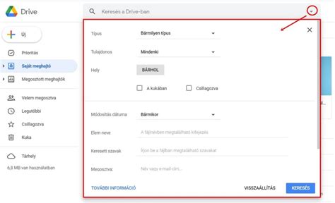 Keresési lehetőségek egy online tudakozóban