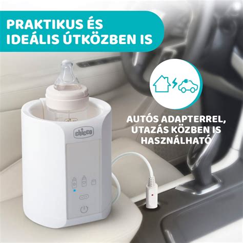 Autós cumisüveg melegítő