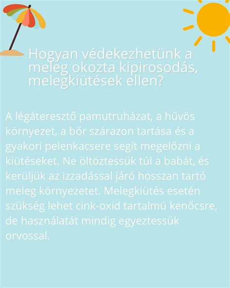 Melegkiütések eloszlása csecsemőknél