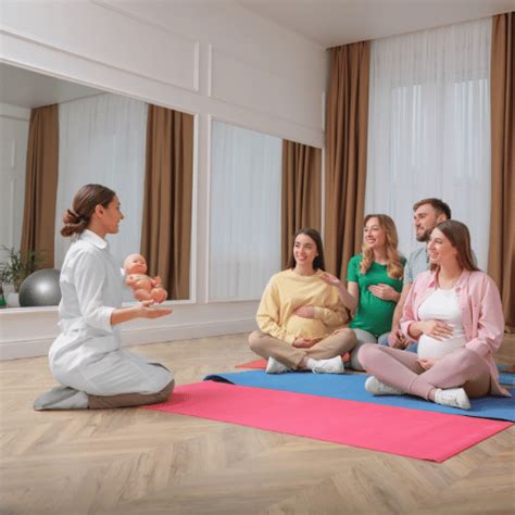 Szülésfelkészítő tanfolyam ábrázolása