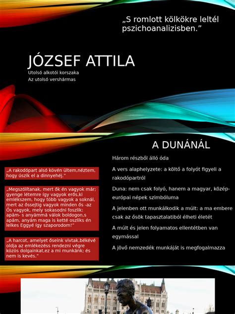 Infografika József Attila költői fejlődésének szakaszairól