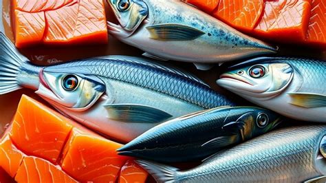 Különböző halak képei, kiemelve az omega-3 tartalmúakat