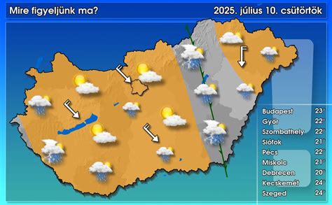 Esőfelhők egy összeáramlási vonal mentén