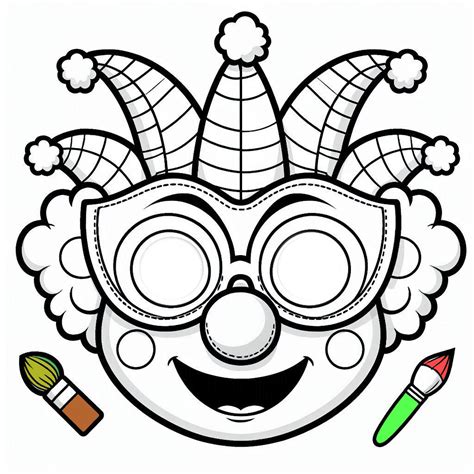 Vidám farsangi maszkok és konfetti