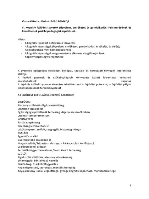 Különböző terápiás módszerek fejlődési zavarok esetén