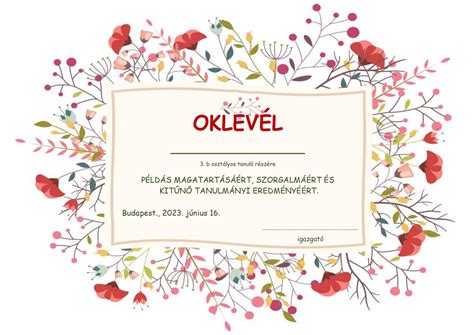 Védőnői oklevél minta