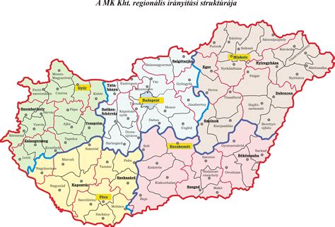 Regionális fejlesztési támogatások térképe