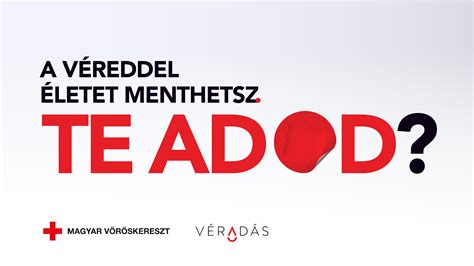 Véradás és a Vöröskereszt logója