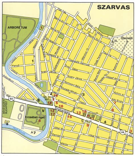 Szarvas térképe a Hármas-Körössel