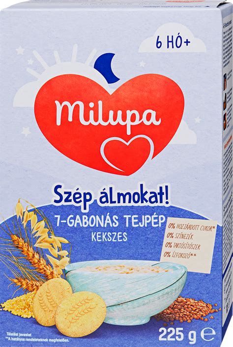 A Milupa 7 gabonás tejpép összetevőinek diagramja