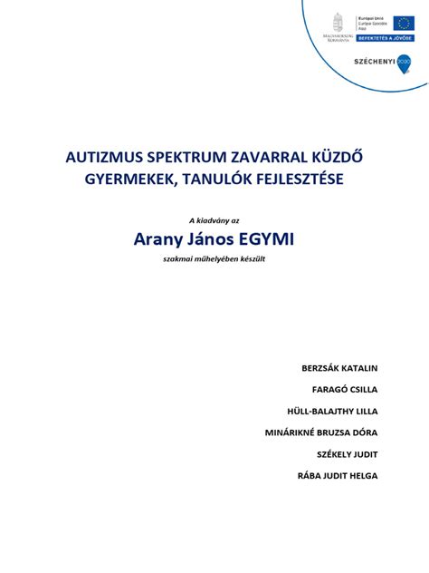 Autizmus spektrum zavarral élő gyermekek fejlesztése
