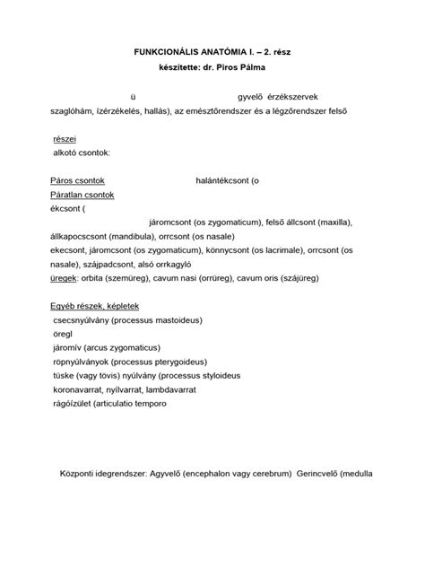 Anatómia a csecsemő koponyájáról