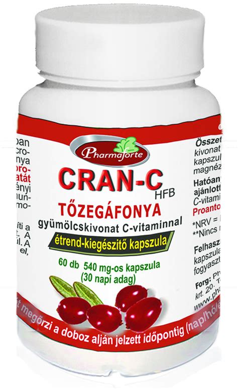 Egy doboz CRAN-C étrend-kiegészítő kapszula