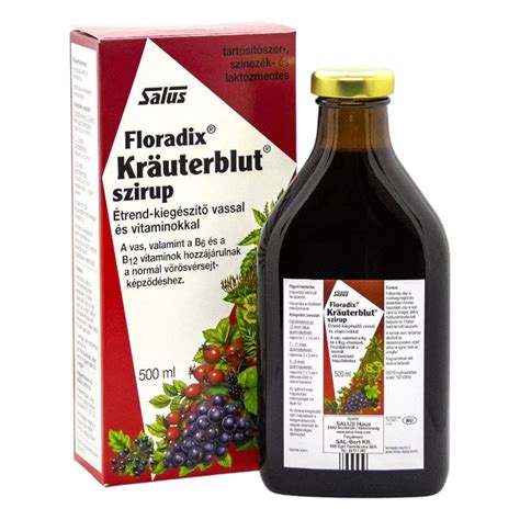 A Floradix Kräuterblut szirup adagolása és javasolt fogyasztása