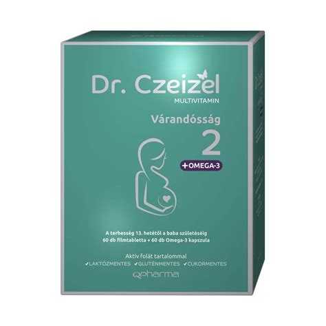 Dr. Czeizel Multivitamin Várandósság 2 csomagolása és összetevői