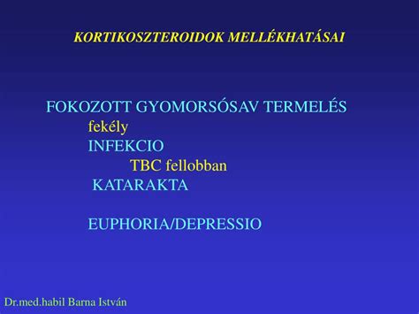 A kortikoszteroidok mellékhatásai