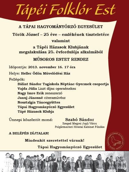 Tápéi Házasok Klubja logója