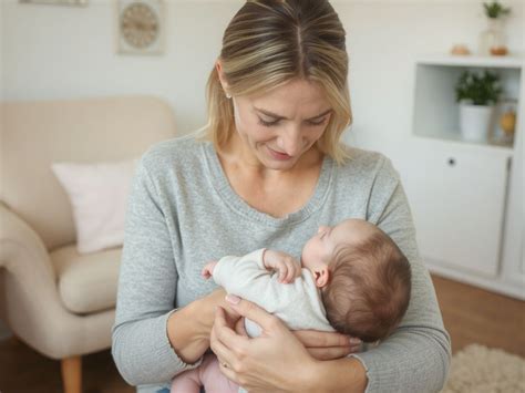 Nyugodt szülő, aki vigasztalja a síró babát