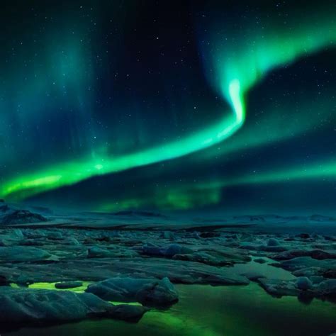 Sarki fény az Antarktiszon (aurora australis)