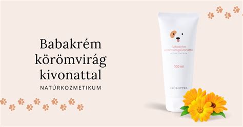 Körömvirág kivonatos babakrém