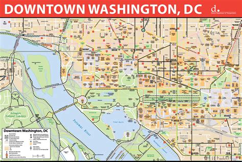 Washington D.C. térképe a főbb látnivalókkal
