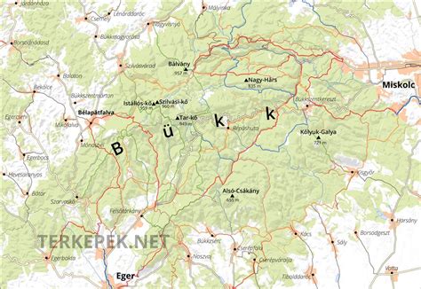 Túraútvonalak a Bükk és Zempléni-hegységben